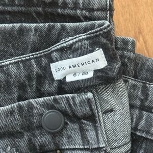 Good American Washed Black High-Rise Jeans